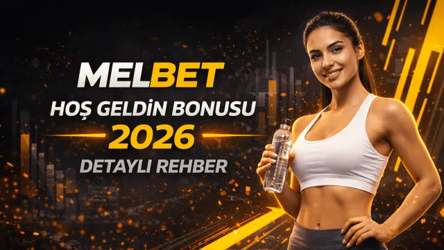 Melbet hoş geldin bonusu kampanya banneri ve kayıt butonu