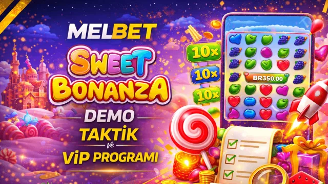 Melbet Sweet Bonanza slot oyunu ekranı ve sembol tablosu